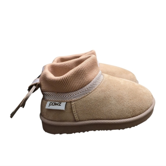 Pawz Cozy Knit Cuff Slippers in Brown for Toddler Girl Size.7-8 NWT! - Picture 6 of 10